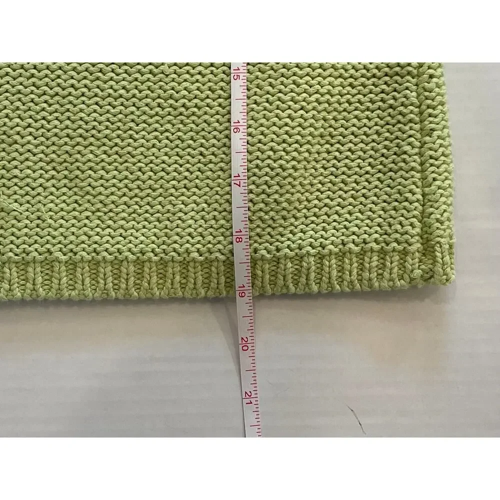 Vtg Talbots Pastel Green and Ivory Sleeveless Knit Sweater, 90s, Petite S